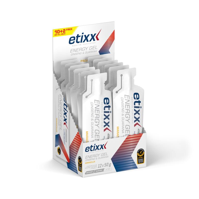 Etixx - ETIXX GINSENG&GUARANA ENERGY GEL MARACUJA 12X50G