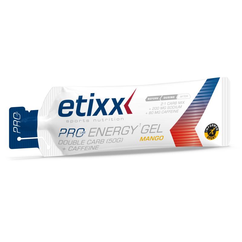 Etixx - ETIXX DOUBLE CARB ENERGY GEL PRO LINE + CAFFEINE MANGO 12X60ml 