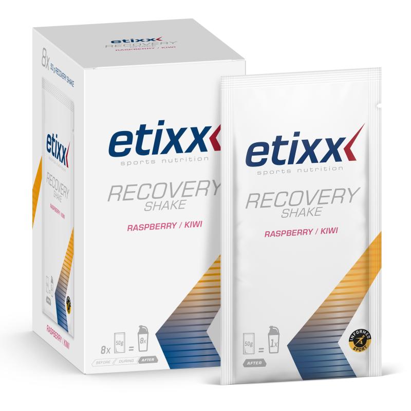 Etixx - ETIXX RECOVERY SHAKE RASPBERRY-KIWI 8X50G 