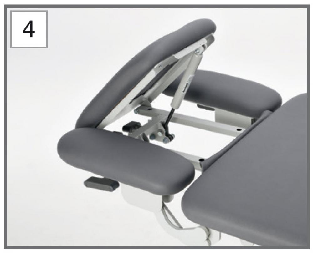 X-tension - Optie: 3-delig kopstuk met TWIN-functie voor behandeltafel PEXX2